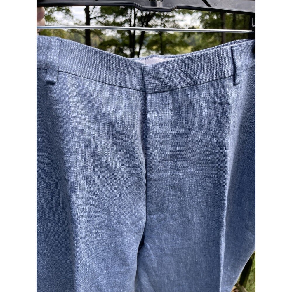 Jos A Banks 100% Linen Dress Pants Slacks Coastal Wedding Slim Fit Men 42x30 NWT
